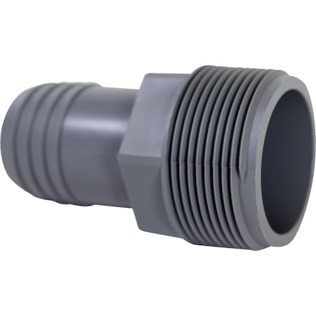 Boshart 1-1/2 In. MPT x 1-1/4 In. Insert Reducing Polypropylene Hose Adapter UPPRA-1512